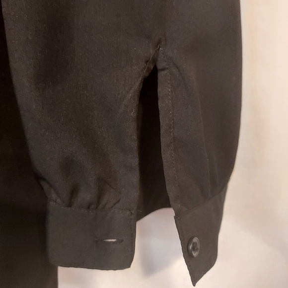 Lane BRYANT Career black button down BLOUSE NECK TIE SCARF RIBBON BOW sz 22W 24W - Picture 8 of 9